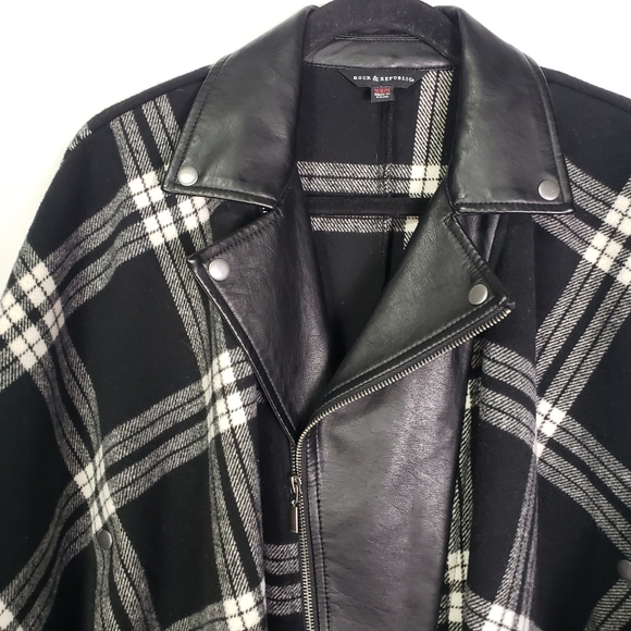 Rock & Republic Moto Style Poncho Jacket - Picture 11 of 16